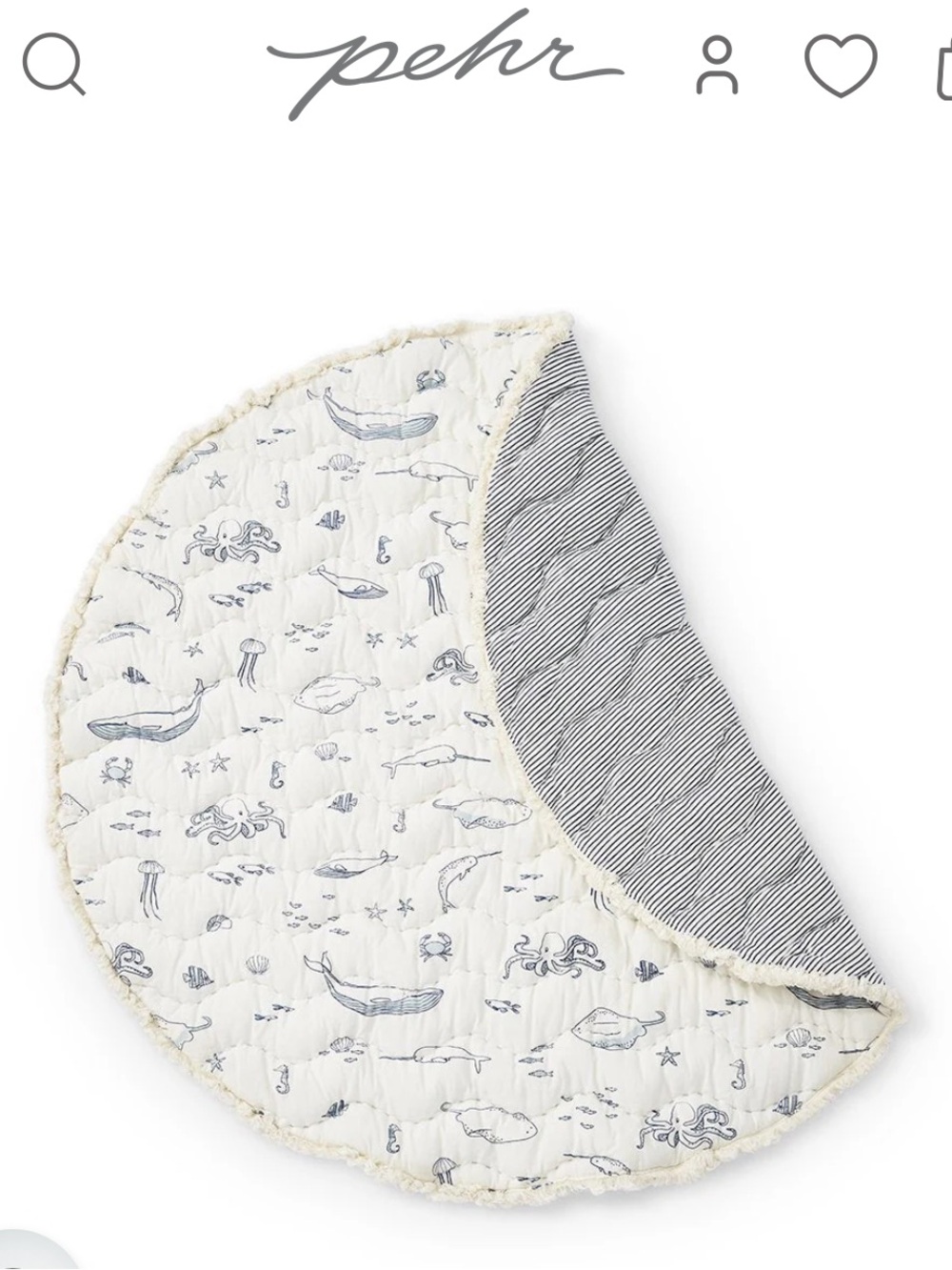 Pehr Quilted Baby Play Mat - Life Aquatic Print